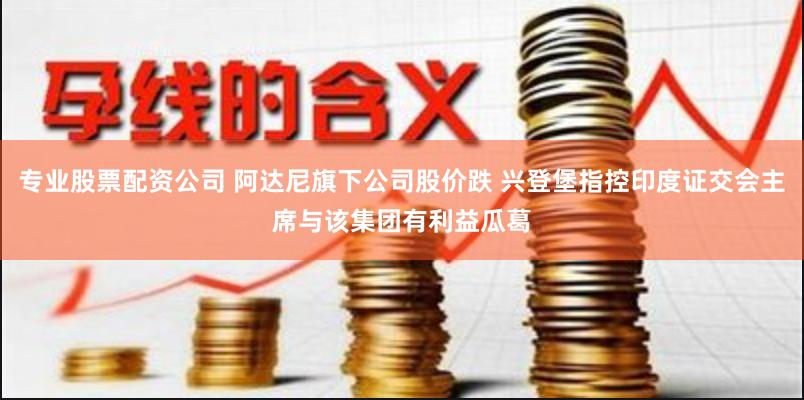 专业股票配资公司 阿达尼旗下公司股价跌 兴登堡指控印度证交会主席与该集团有利益瓜葛