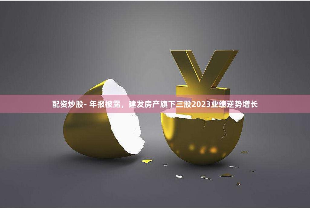 配资炒股- 年报披露，建发房产旗下三股2023业绩逆势增长